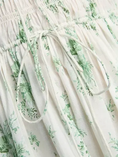 DÔEN Women's Ischia Botanical Midi-Dress - Green Petit Bouquet Dechamon - Size XS | Thumbnail 7 DÔEN Women's Ischia Botanical Midi-Dress - Green Petit Bouquet Dechamon - Size XS | Thumbnail 7