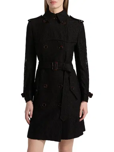 Burberry Women's Foxfield Paisley Lace Trench Coat | Thumbnail 3 Burberry Women's Foxfield Paisley Lace Trench Coat | Thumbnail 3