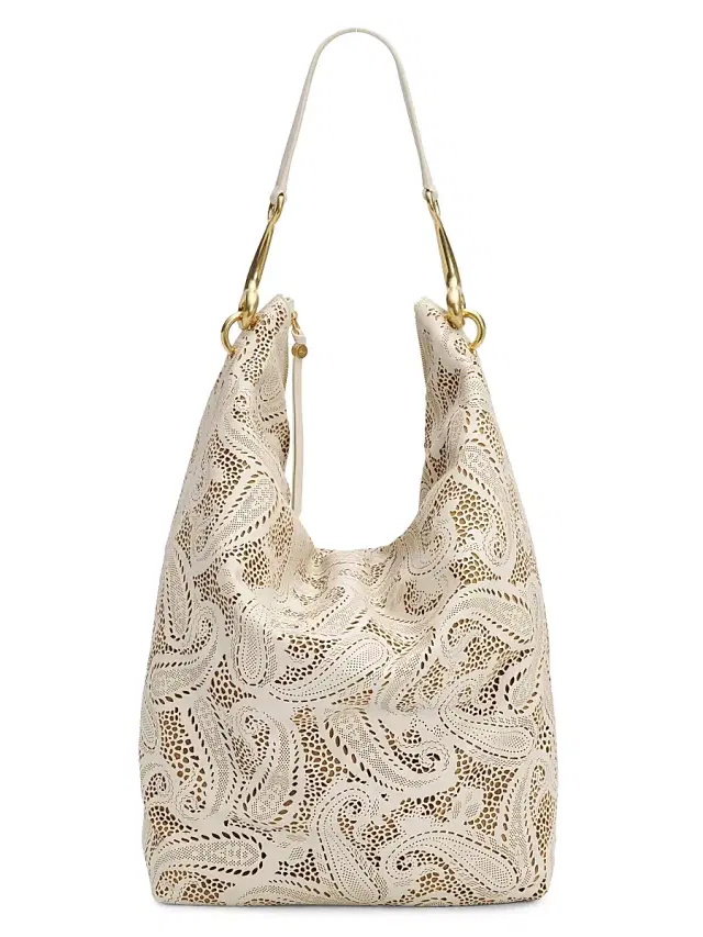 Women's Bridle Paisley Leather Hobo Bag - Soap Women's Bridle Paisley Leather Hobo Bag - Soap