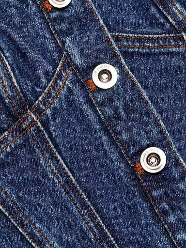 Self-Portrait Women's Denim Corset Top - Blue - Size 12 | Thumbnail 7 Self-Portrait Women's Denim Corset Top - Blue - Size 12 | Thumbnail 7