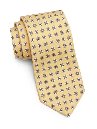 Isaia Men's Medallion Silk Tie | Thumbnail 1 Isaia Men's Medallion Silk Tie | Thumbnail 1