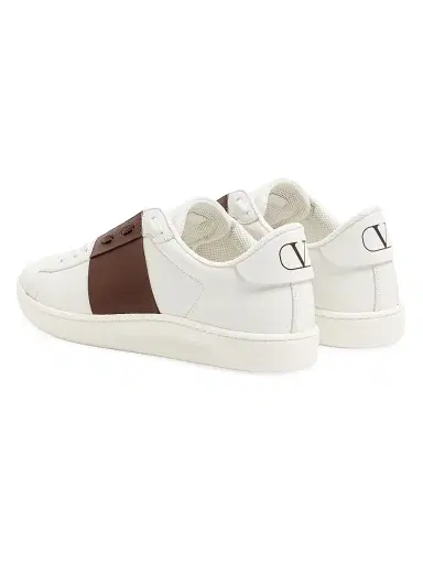 Valentino Garavani Men's Open Royco Sneakers in Nappa Calfskin - White Brown - Size 7.5 | Thumbnail 3 Valentino Garavani Men's Open Royco Sneakers in Nappa Calfskin - White Brown - Size 7.5 | Thumbnail 3