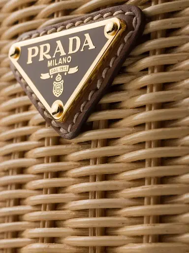 Prada Women's Wicker and Leather Bucket Bag | Thumbnail 6 Prada Women's Wicker and Leather Bucket Bag | Thumbnail 6