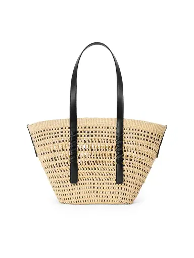 Loewe Women's x Paula's Ibiza Braided Raffia Basket Bag - Natural Black | Thumbnail 5 Loewe Women's x Paula's Ibiza Braided Raffia Basket Bag - Natural Black | Thumbnail 5