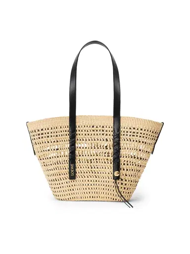 Loewe Women's x Paula's Ibiza Braided Raffia Basket Bag - Natural Black | Thumbnail 1 Loewe Women's x Paula's Ibiza Braided Raffia Basket Bag - Natural Black | Thumbnail 1