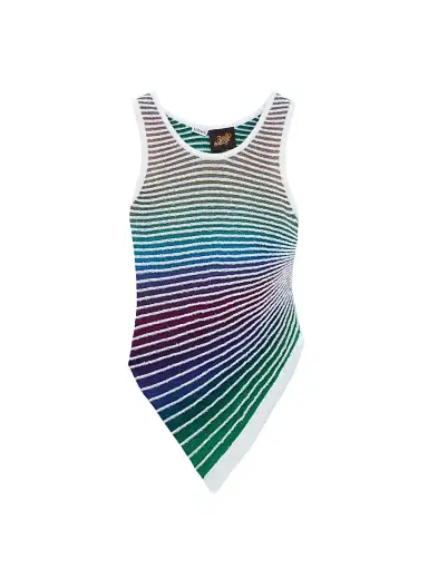 Loewe Women's x Paula's Ibiza Gradient Stripe Cotton-Blend Tank - Multi Color White - Size Large | Thumbnail 1 Loewe Women's x Paula's Ibiza Gradient Stripe Cotton-Blend Tank - Multi Color White - Size Large | Thumbnail 1