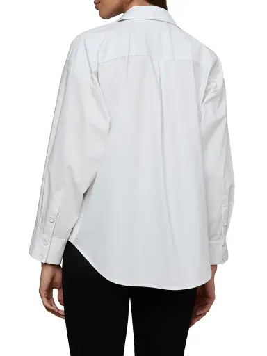 L'AGENCE Women's Rylie Relaxed Button-Front Shirt - White | Thumbnail 5 L'AGENCE Women's Rylie Relaxed Button-Front Shirt - White | Thumbnail 5