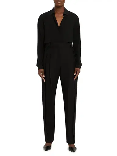 Lanvin Women's Cigarette Wool Slit Trousers | Thumbnail 2 Lanvin Women's Cigarette Wool Slit Trousers | Thumbnail 2