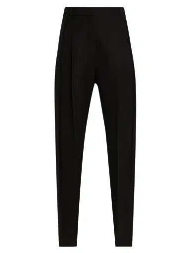 Lanvin Women's Cigarette Wool Slit Trousers | Thumbnail 1 Lanvin Women's Cigarette Wool Slit Trousers | Thumbnail 1
