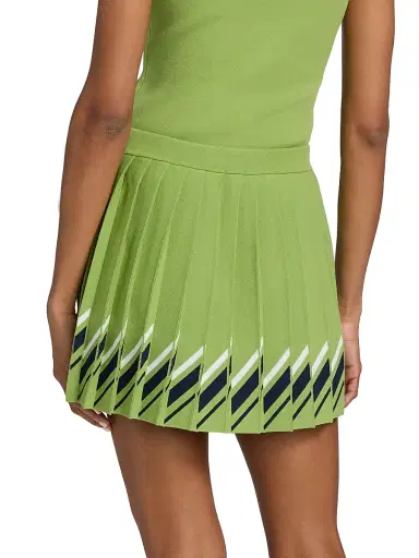 Tanya Taylor Women's Billie Pleared Tennis Miniskirt - Meadow Green | Thumbnail 5 Tanya Taylor Women's Billie Pleared Tennis Miniskirt - Meadow Green | Thumbnail 5