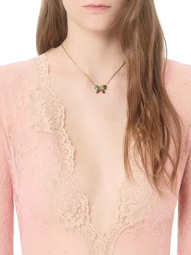 Valentino Garavani Women's Stretch Lace Bodysuit - Pink | Thumbnail 5 Valentino Garavani Women's Stretch Lace Bodysuit - Pink | Thumbnail 5