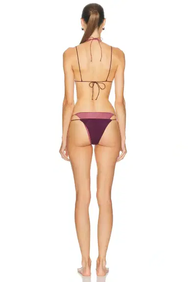 Oseree Double Mesh Rose Two Piece Bikini Set | Thumbnail 3 Oseree Double Mesh Rose Two Piece Bikini Set | Thumbnail 3