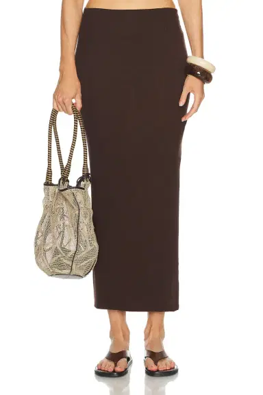 ENZA COSTA Silk Rib Essential Skirt | Thumbnail 1 ENZA COSTA Silk Rib Essential Skirt | Thumbnail 1
