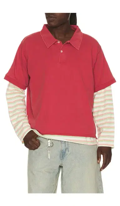 Found Double Layer Stripe Tee | Thumbnail 5 Found Double Layer Stripe Tee | Thumbnail 5