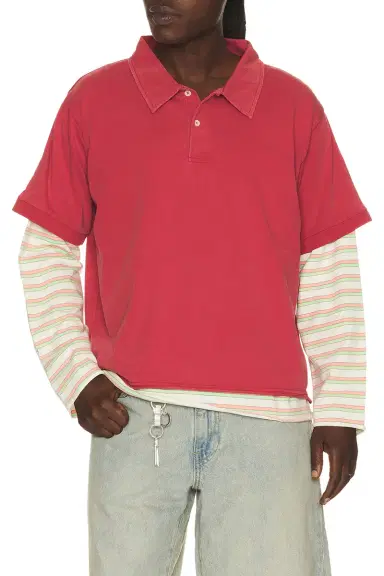 Found Double Layer Stripe Tee | Thumbnail 1 Found Double Layer Stripe Tee | Thumbnail 1