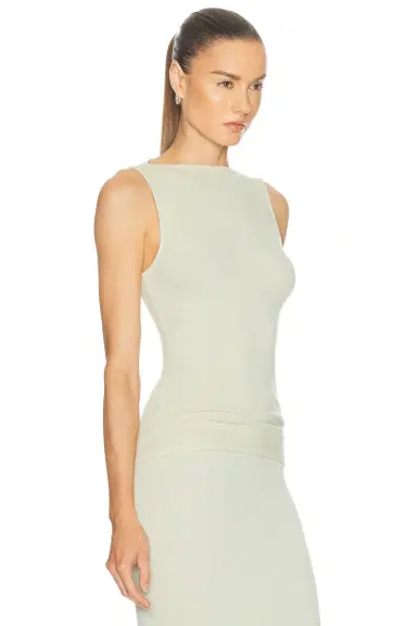 ENZA COSTA Silk Rib Sleeveless Boatneck Tank Top | Thumbnail 2 ENZA COSTA Silk Rib Sleeveless Boatneck Tank Top | Thumbnail 2