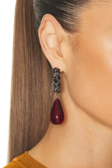 Saint Laurent YSL Fetiche Hoop & Drop Earrings | Thumbnail 2 Saint Laurent YSL Fetiche Hoop & Drop Earrings | Thumbnail 2