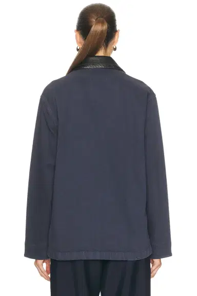 Miu Miu Gabardine Old Pelle Jacket | Thumbnail 4 Miu Miu Gabardine Old Pelle Jacket | Thumbnail 4