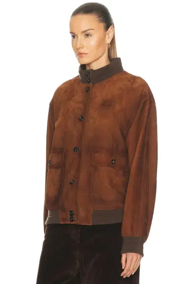 Miu Miu Agnello Scamosciato Cerato Jacket | Thumbnail 3 Miu Miu Agnello Scamosciato Cerato Jacket | Thumbnail 3