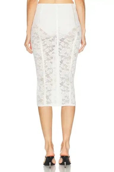 Fleur du Mal Le Stretch Lace Pencil Skirt | Thumbnail 4 Fleur du Mal Le Stretch Lace Pencil Skirt | Thumbnail 4