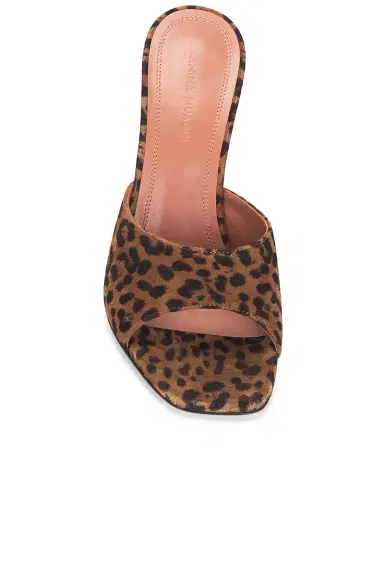 Amina Muaddi Lupita 95 Suede Slipper Mule | Thumbnail 4 Amina Muaddi Lupita 95 Suede Slipper Mule | Thumbnail 4