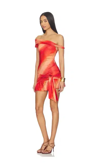Tiger Mist Twist Off Shoulder Mini Dress | Thumbnail 2 Tiger Mist Twist Off Shoulder Mini Dress | Thumbnail 2