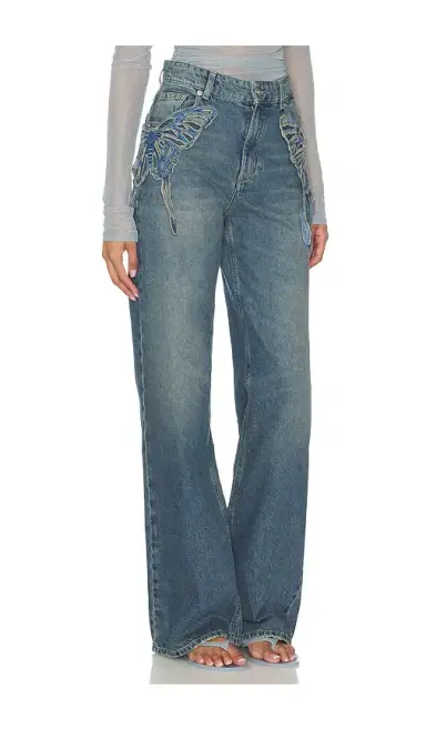 Blumarine Scallop Boyfriend Jean | Thumbnail 2 Blumarine Scallop Boyfriend Jean | Thumbnail 2