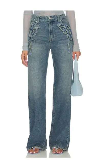 Blumarine Scallop Boyfriend Jean | Thumbnail 1 Blumarine Scallop Boyfriend Jean | Thumbnail 1