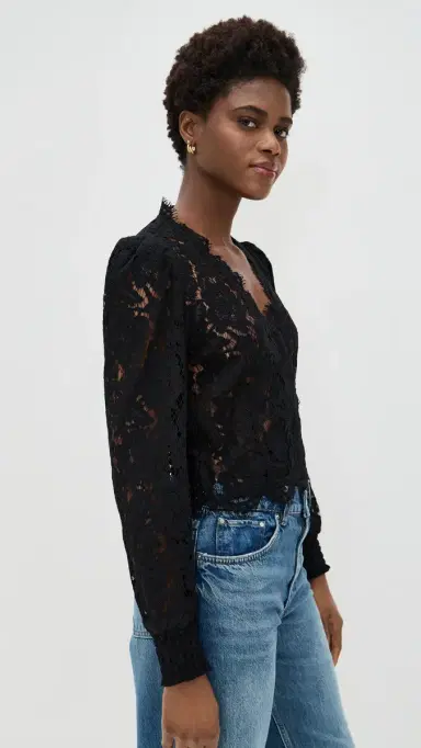 Generation Love Kairi Lace Wrap Blouse | Thumbnail 4 Generation Love Kairi Lace Wrap Blouse | Thumbnail 4