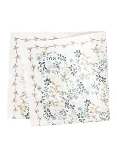 Eton Men's Botanical Print Silk Pocket Square | Thumbnail 1 Eton Men's Botanical Print Silk Pocket Square | Thumbnail 1