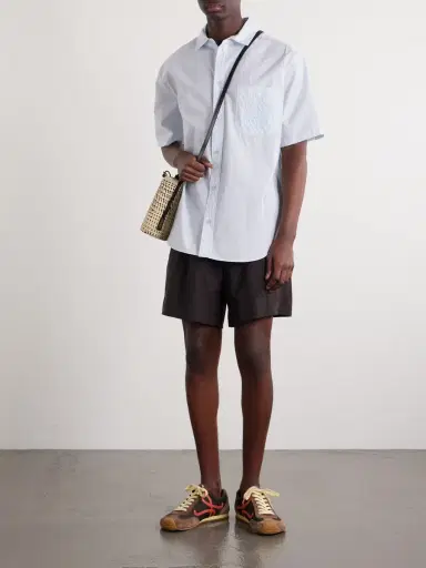 Loewe Paula's Ibiza Logo-Embroidered Cotton-Blend Shirt - Men | Thumbnail 2 Loewe Paula's Ibiza Logo-Embroidered Cotton-Blend Shirt - Men | Thumbnail 2