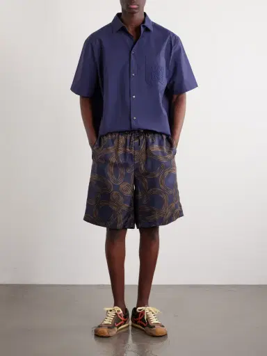 Loewe Paula's Ibiza Logo-Embroidered Cotton-Blend Shirt - Men | Thumbnail 2 Loewe Paula's Ibiza Logo-Embroidered Cotton-Blend Shirt - Men | Thumbnail 2