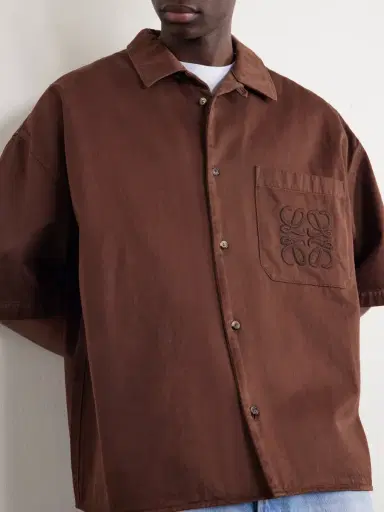Loewe Paula's Ibiza Logo-Embroidered Cotton Shirt - Men | Thumbnail 5 Loewe Paula's Ibiza Logo-Embroidered Cotton Shirt - Men | Thumbnail 5