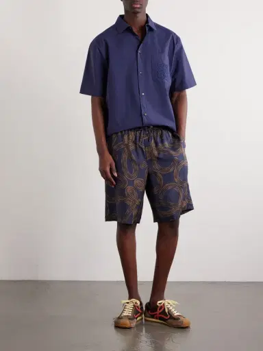 Loewe Paula's Ibiza Straight-Leg Printed Silk Drawstring Shorts - Men | Thumbnail 2 Loewe Paula's Ibiza Straight-Leg Printed Silk Drawstring Shorts - Men | Thumbnail 2