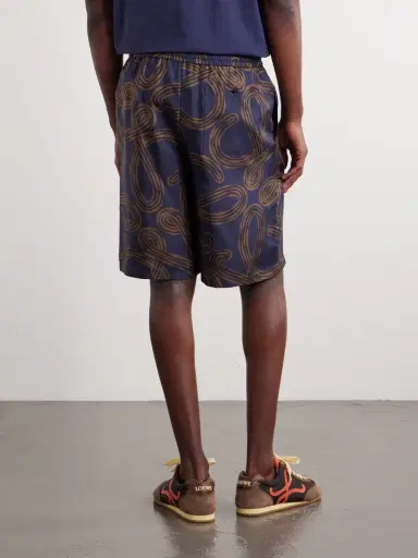 Loewe Paula's Ibiza Straight-Leg Printed Silk Drawstring Shorts - Men | Thumbnail 4 Loewe Paula's Ibiza Straight-Leg Printed Silk Drawstring Shorts - Men | Thumbnail 4