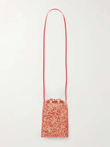 Loewe + Paula's Ibiza Leather-trimmed Embroidered Woven Raffia Bucket Bag | Thumbnail 9 Loewe + Paula's Ibiza Leather-trimmed Embroidered Woven Raffia Bucket Bag | Thumbnail 9