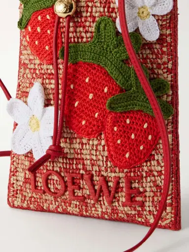 Loewe + Paula's Ibiza Leather-trimmed Embroidered Woven Raffia Bucket Bag | Thumbnail 10 Loewe + Paula's Ibiza Leather-trimmed Embroidered Woven Raffia Bucket Bag | Thumbnail 10