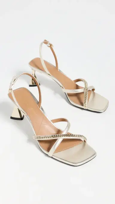Stella McCartney Elsa Metallic Heeled Chain Sandals 65mm | Thumbnail 5 Stella McCartney Elsa Metallic Heeled Chain Sandals 65mm | Thumbnail 5