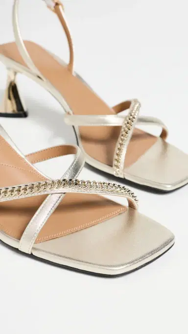 Stella McCartney Elsa Metallic Heeled Chain Sandals 65mm | Thumbnail 6 Stella McCartney Elsa Metallic Heeled Chain Sandals 65mm | Thumbnail 6