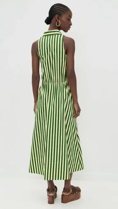 SIMONMILLER Inna Sleeveless Poplin Dress Gummy Green/Ecru | Thumbnail 3 SIMONMILLER Inna Sleeveless Poplin Dress Gummy Green/Ecru | Thumbnail 3