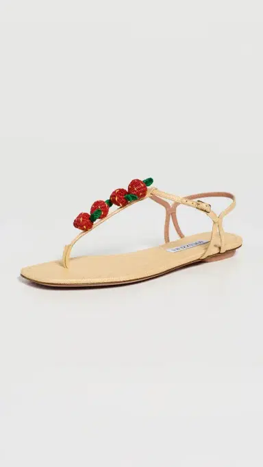 Aquazzura Fragolina Sugar Sandals | Thumbnail 2 Aquazzura Fragolina Sugar Sandals | Thumbnail 2