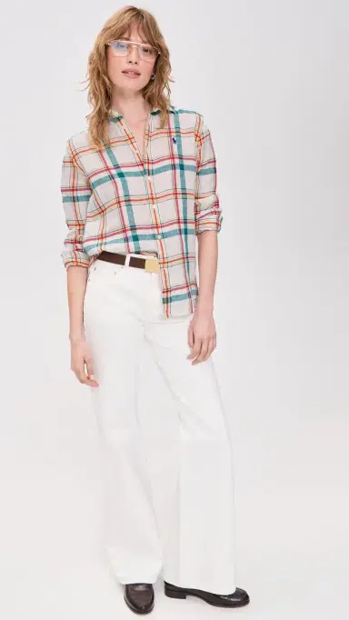 Polo Ralph Lauren ong Sleeved Button Down 2017 White/Teal/Red Multi | Thumbnail 5 Polo Ralph Lauren ong Sleeved Button Down 2017 White/Teal/Red Multi | Thumbnail 5