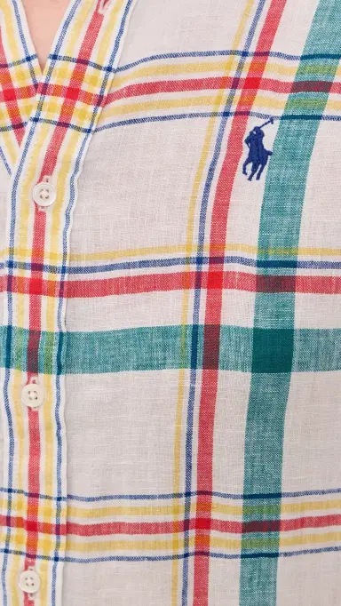Polo Ralph Lauren ong Sleeved Button Down 2017 White/Teal/Red Multi | Thumbnail 6 Polo Ralph Lauren ong Sleeved Button Down 2017 White/Teal/Red Multi | Thumbnail 6