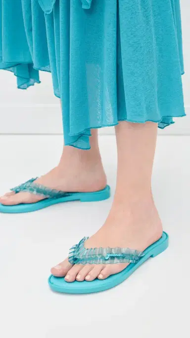 Melissa x Ganni Jelly Flip Flops Blue | Thumbnail 3 Melissa x Ganni Jelly Flip Flops Blue | Thumbnail 3