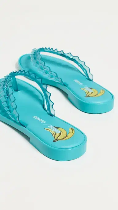 Melissa x Ganni Jelly Flip Flops Blue | Thumbnail 4 Melissa x Ganni Jelly Flip Flops Blue | Thumbnail 4