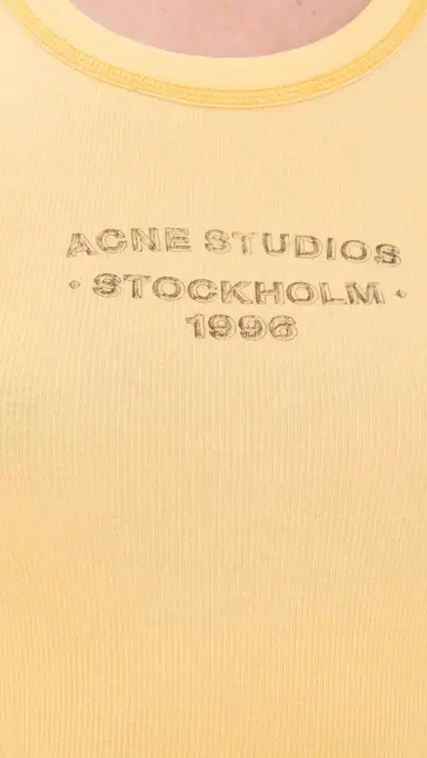 Acne Studios Sleeveless T-Shirt Light Yellow S/M | Thumbnail 6 Acne Studios Sleeveless T-Shirt Light Yellow S/M | Thumbnail 6