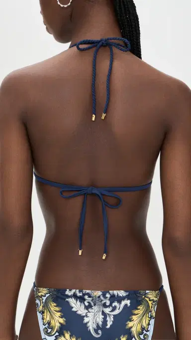 PQ Swim x AICE + OIVIA Rope Triangle Bikini Top Antique Scroll | Thumbnail 3 PQ Swim x AICE + OIVIA Rope Triangle Bikini Top Antique Scroll | Thumbnail 3