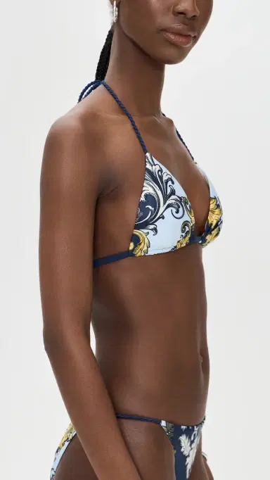 PQ Swim x AICE + OIVIA Rope Triangle Bikini Top Antique Scroll | Thumbnail 4 PQ Swim x AICE + OIVIA Rope Triangle Bikini Top Antique Scroll | Thumbnail 4