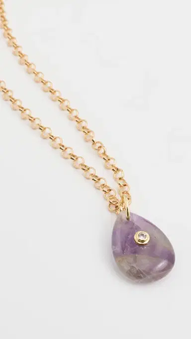 Alexa Leigh Celeste Pear Plum Necklace Purple One Size | Thumbnail 2 Alexa Leigh Celeste Pear Plum Necklace Purple One Size | Thumbnail 2