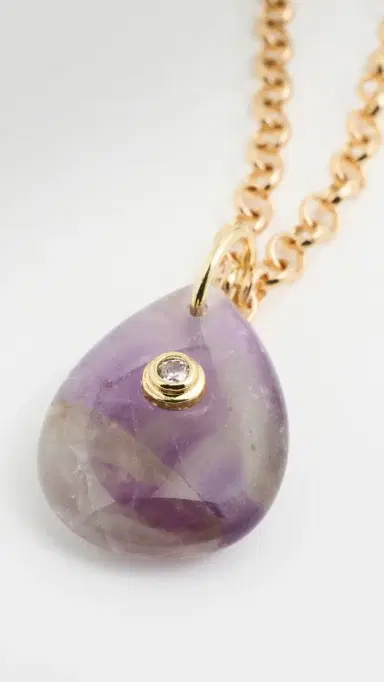 Alexa Leigh Celeste Pear Plum Necklace Purple One Size | Thumbnail 5 Alexa Leigh Celeste Pear Plum Necklace Purple One Size | Thumbnail 5